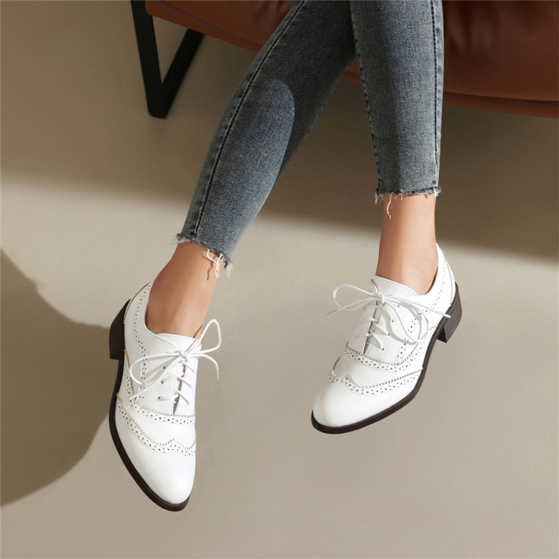 Shoes Collection Zapatos Oxford Vintage Mujer Mocasines Oxford Con